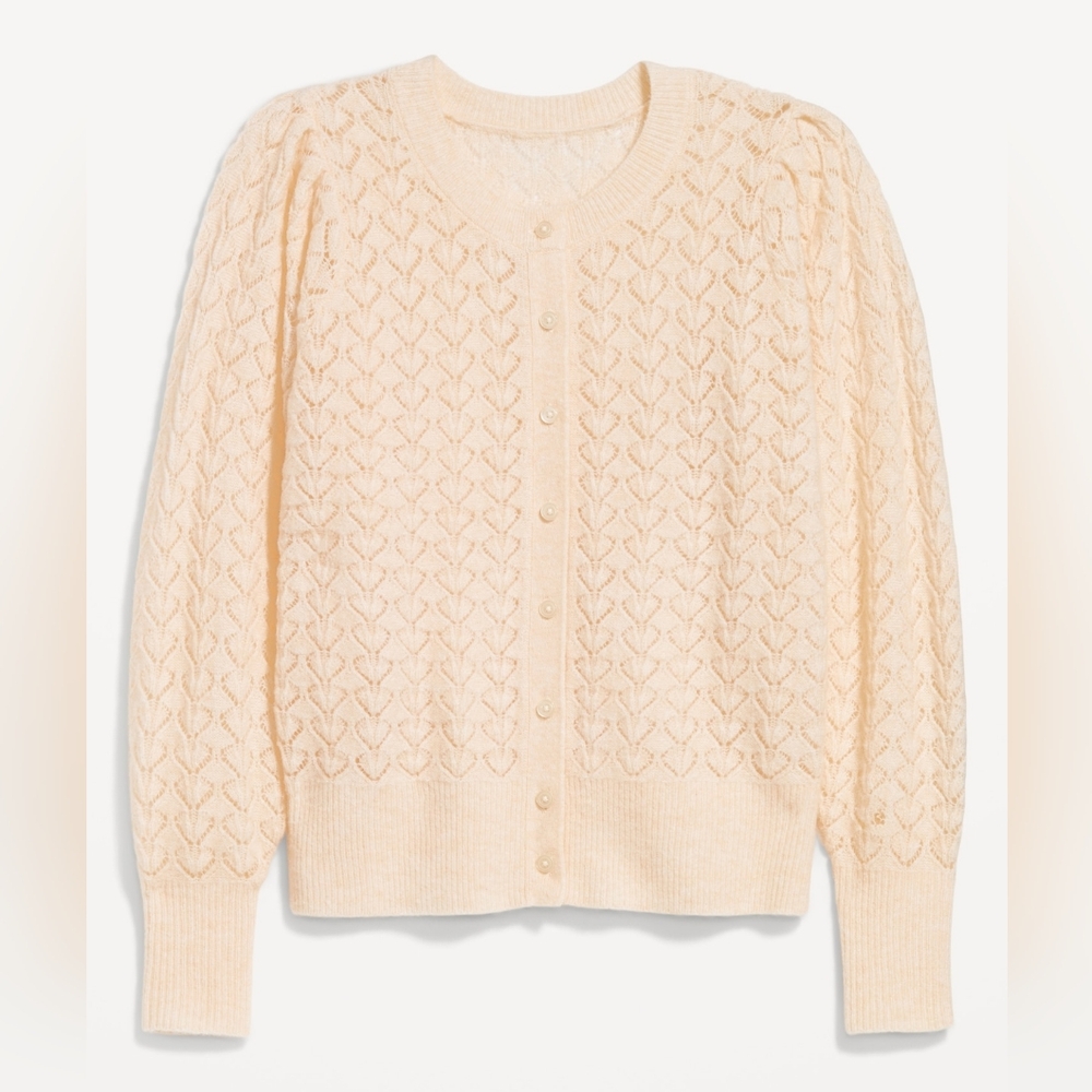 Cream sweater cardigan